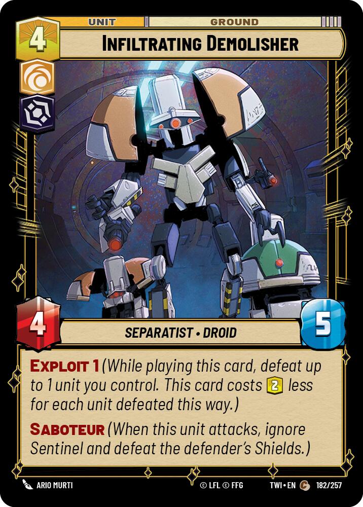 Infiltrating Demolisher (182/257) (182/257) [Twilight of the Republic] | Cards and Coasters CA
