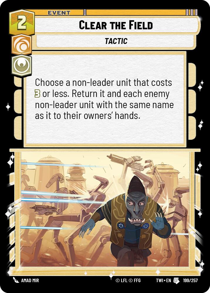 Clear the Field (199/257) (199/257) [Twilight of the Republic] | Cards and Coasters CA