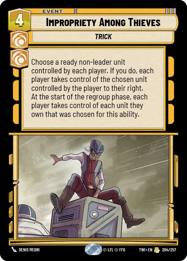 Impropriety Among Thieves (204/257) (204/257) [Twilight of the Republic] | Cards and Coasters CA