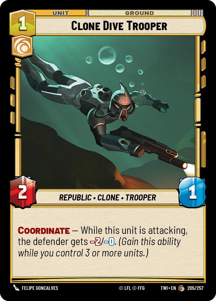 Clone Dive Trooper (205/257) (205/257) [Twilight of the Republic] | Cards and Coasters CA