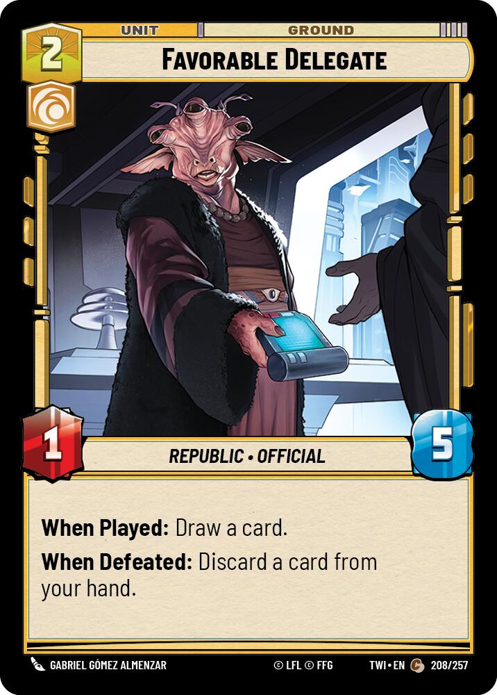 Favorable Delegate (208/257) (208/257) [Twilight of the Republic] | Cards and Coasters CA