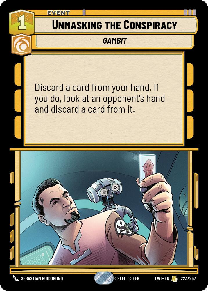 Unmasking the Conspiracy (223/257) (223/257) [Twilight of the Republic] | Cards and Coasters CA