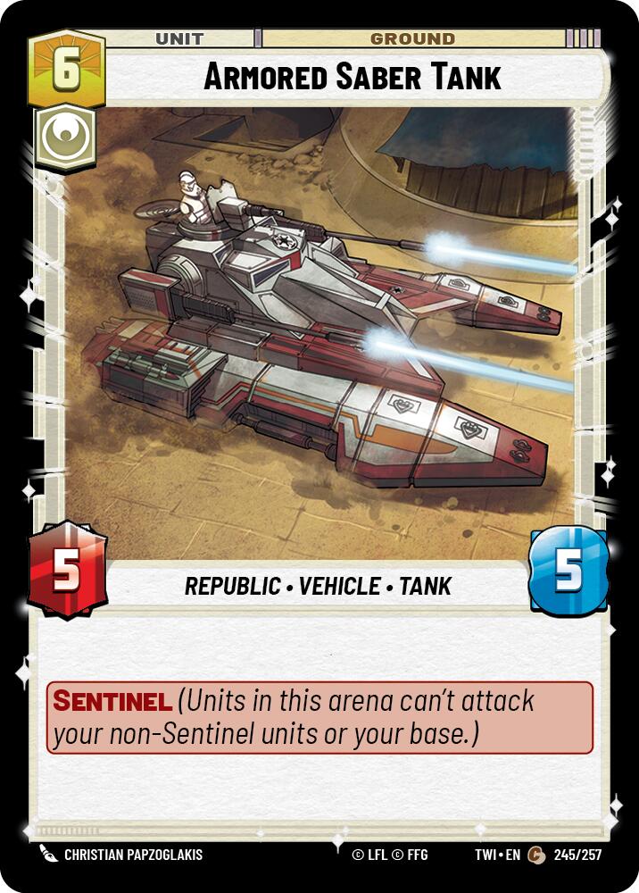 Armored Saber Tank (245/257) (245/257) [Twilight of the Republic] | Cards and Coasters CA