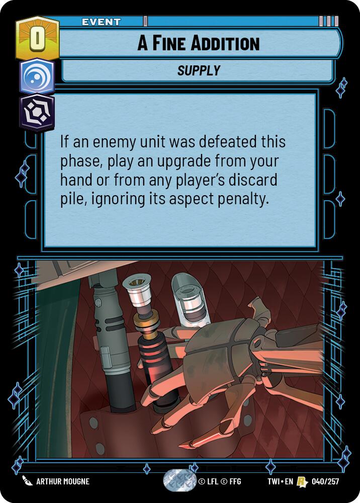 A Fine Addition (040/257) (040/257) [Twilight of the Republic] | Cards and Coasters CA