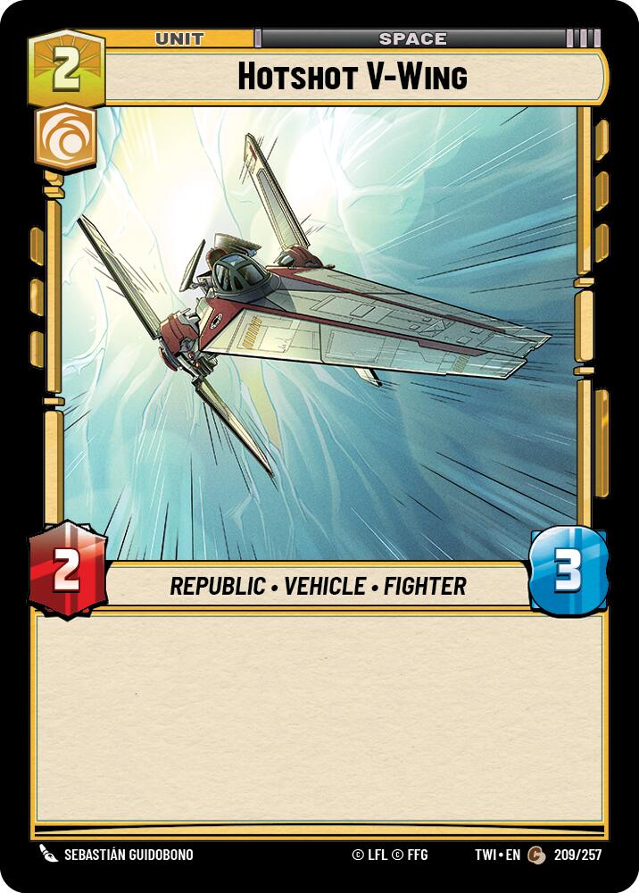 Hotshot V-Wing (209/257) (209/257) [Twilight of the Republic] | Cards and Coasters CA