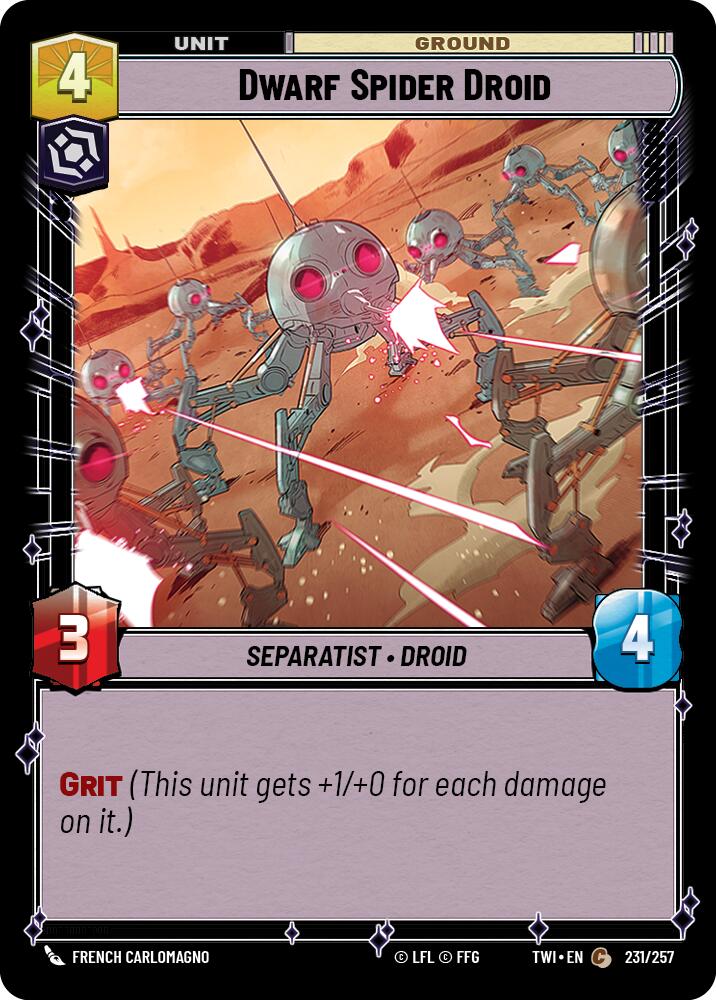 Dwarf Spider Droid (231/257) (231/257) [Twilight of the Republic] | Cards and Coasters CA