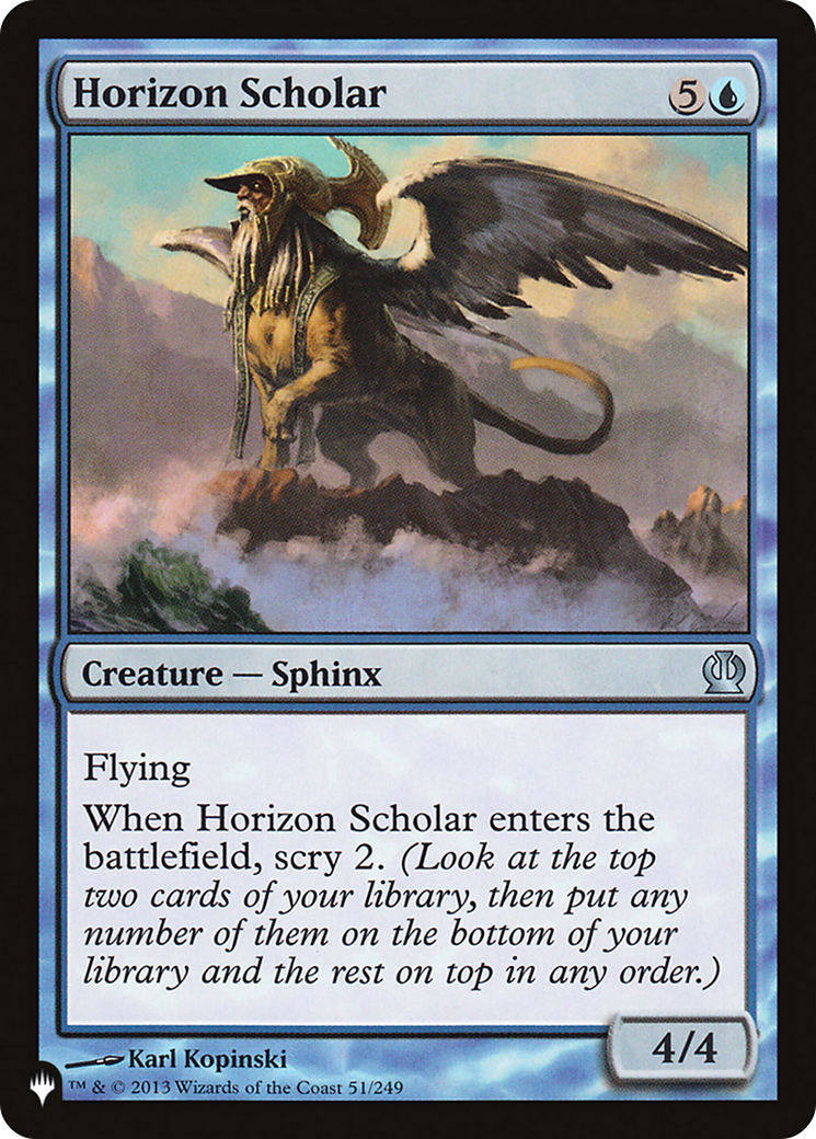 Horizon Scholar [The List Reprints] | Cards and Coasters CA