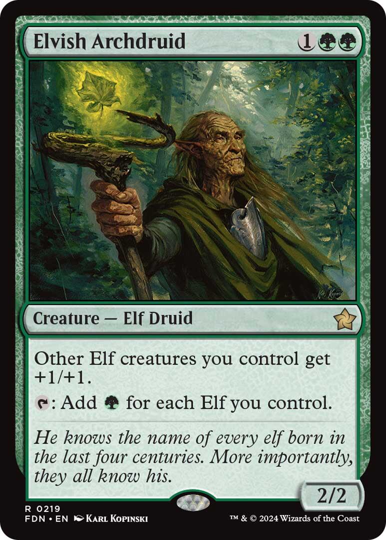 Elvish Archdruid [Foundations] | Cards and Coasters CA