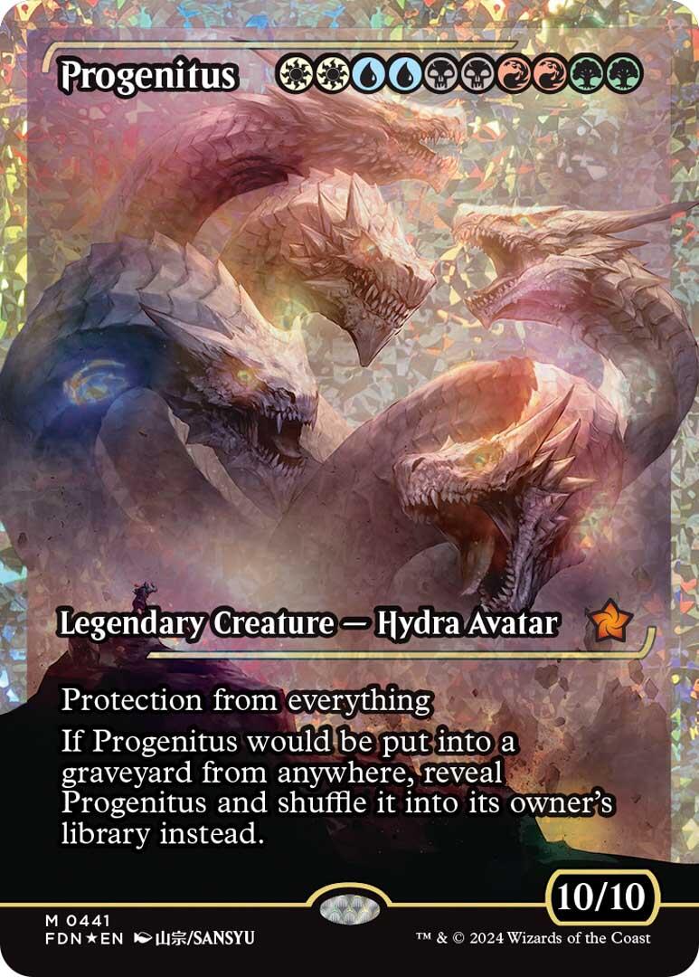 Progenitus (Showcase) (Fracture Foil) [Foundations] | Cards and Coasters CA