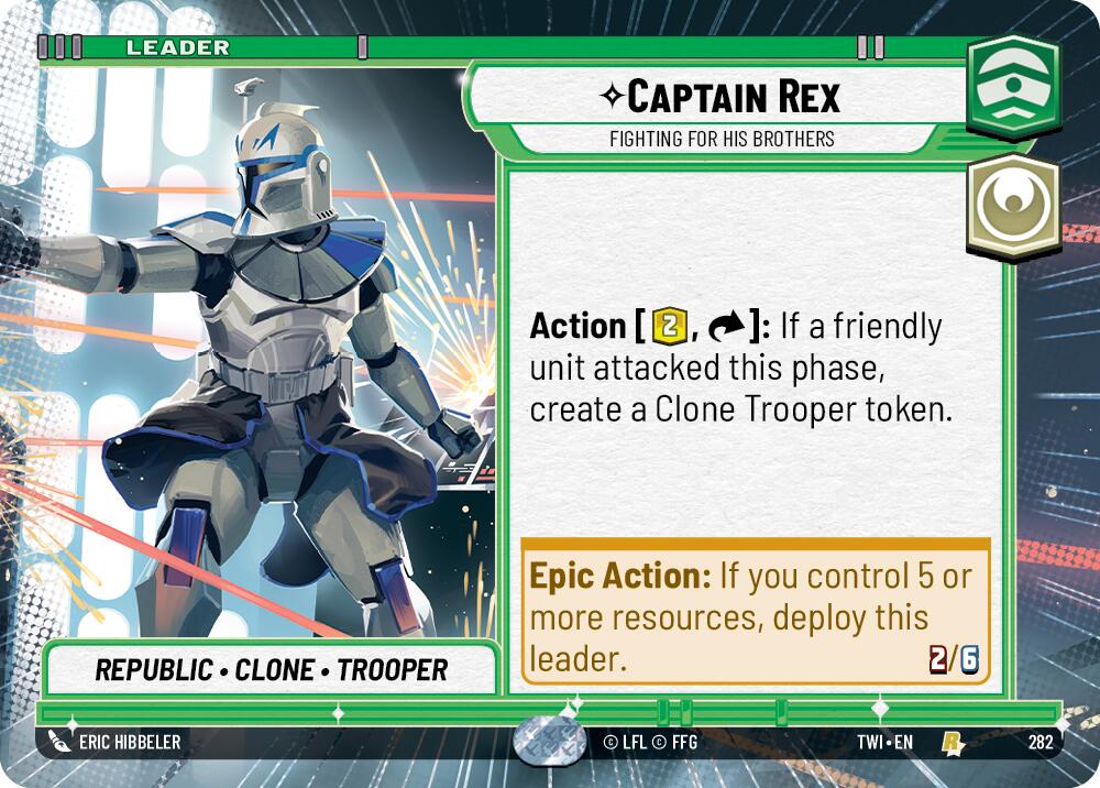 Captain Rex - Fighting For His Brothers (282) (Hyperspace) (282) [Twilight of the Republic] | Cards and Coasters CA