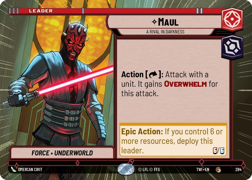 Maul - A Rival in Darkness (284) (Hyperspace) (284) [Twilight of the Republic] | Cards and Coasters CA