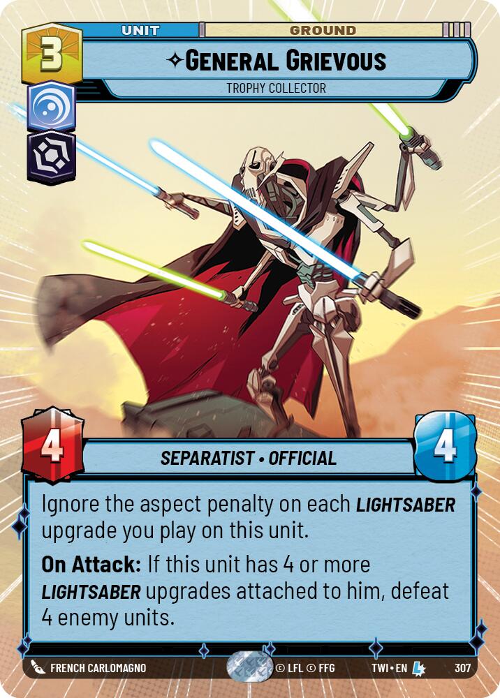 General Grievous - Trophy Collector (307) (Hyperspace) (307) [Twilight of the Republic] | Cards and Coasters CA