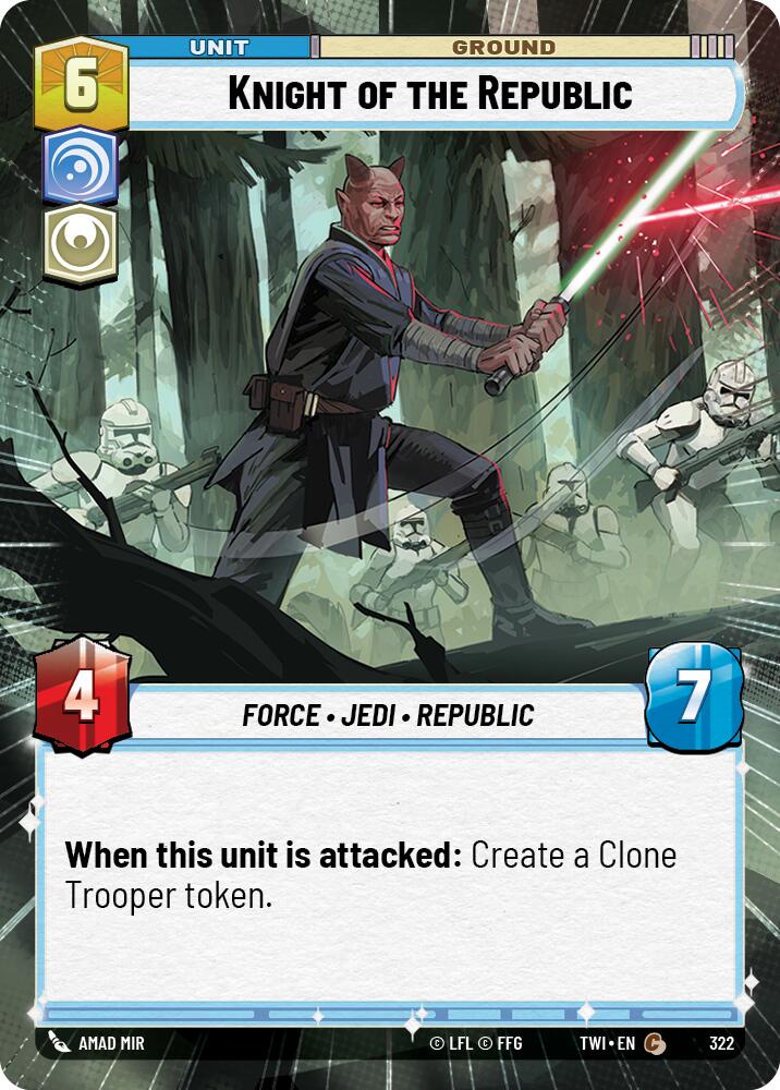 Knight of the Republic (322) (Hyperspace) (322) [Twilight of the Republic] | Cards and Coasters CA