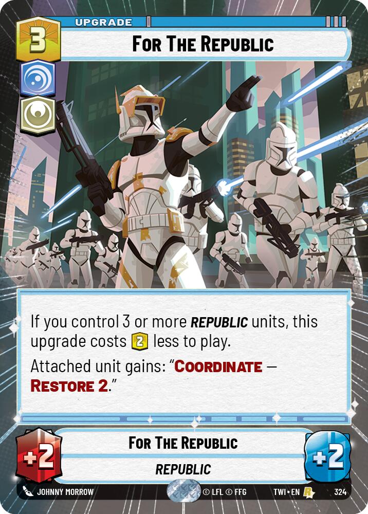 For The Republic (324) (Hyperspace) (324) [Twilight of the Republic] | Cards and Coasters CA
