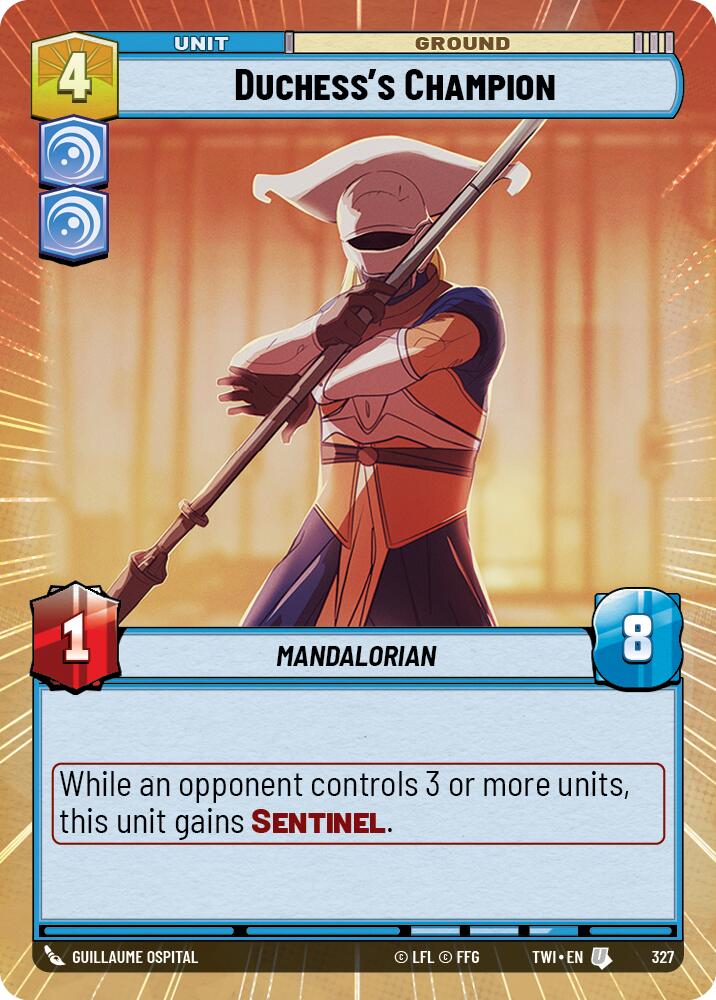Duchess's Champion (327) (Hyperspace) (327) [Twilight of the Republic] | Cards and Coasters CA