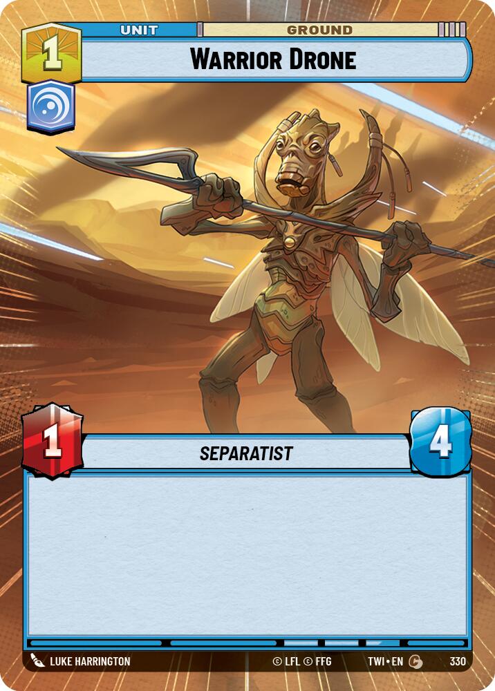 Warrior Drone (330) (Hyperspace) (330) [Twilight of the Republic] | Cards and Coasters CA