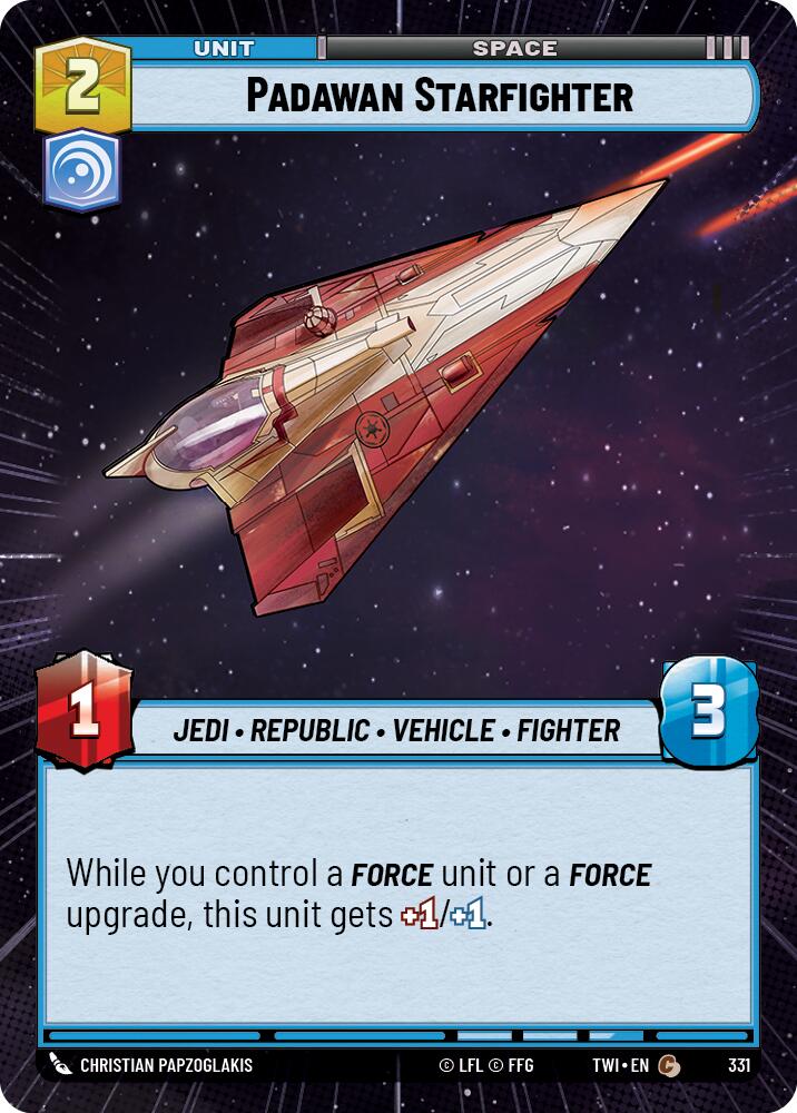 Padawan Starfighter (331) (Hyperspace) (331) [Twilight of the Republic] | Cards and Coasters CA
