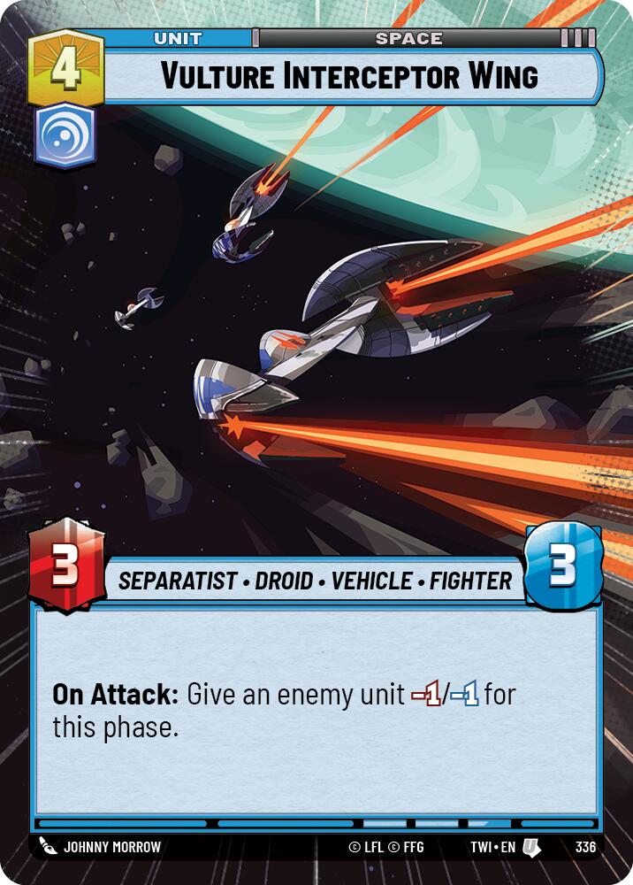 Vulture Interceptor Wing (336) (Hyperspace) (336) [Twilight of the Republic] | Cards and Coasters CA
