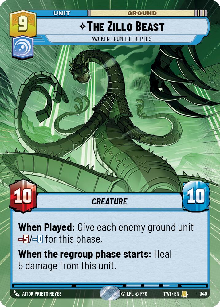 The Zillo Beast - Awoken From The Depths (340) (Hyperspace) (340) [Twilight of the Republic] | Cards and Coasters CA