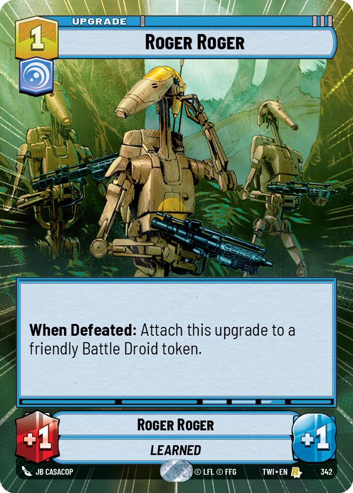 Roger Roger (342) (Hyperspace) (342) [Twilight of the Republic] | Cards and Coasters CA