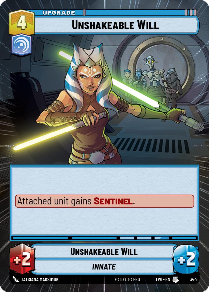 Unshakeable Will (344) (Hyperspace) (344) [Twilight of the Republic] | Cards and Coasters CA