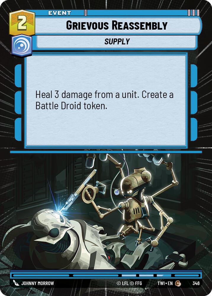 Grievous Reassembly (346) (Hyperspace) (346) [Twilight of the Republic] | Cards and Coasters CA