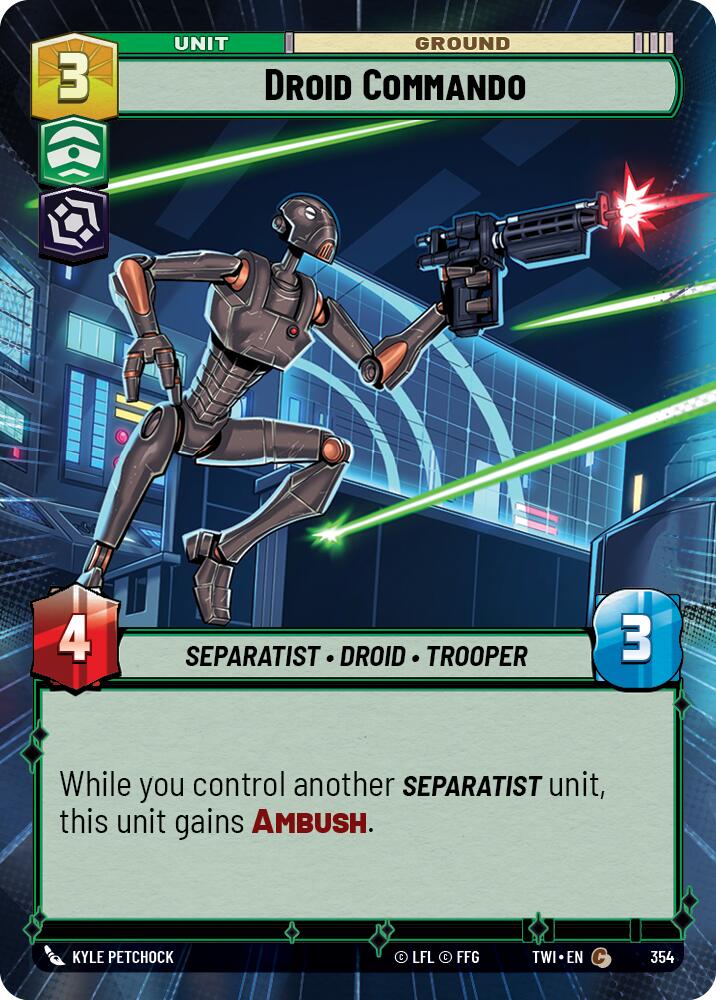 Droid Commando (354) (Hyperspace) (354) [Twilight of the Republic] | Cards and Coasters CA