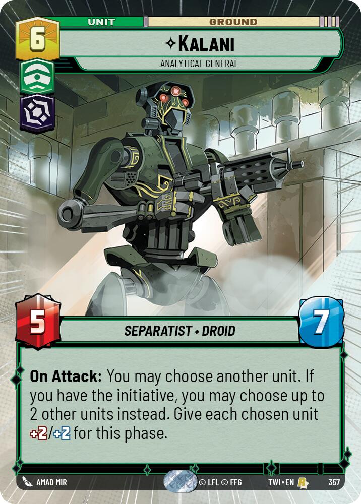 Kalani - Analytical General (357) (Hyperspace) (357) [Twilight of the Republic] | Cards and Coasters CA