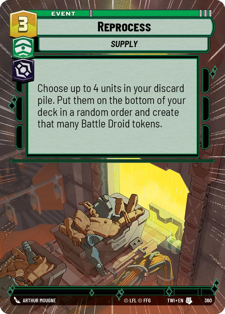 Reprocess (360) (Hyperspace) (360) [Twilight of the Republic] | Cards and Coasters CA