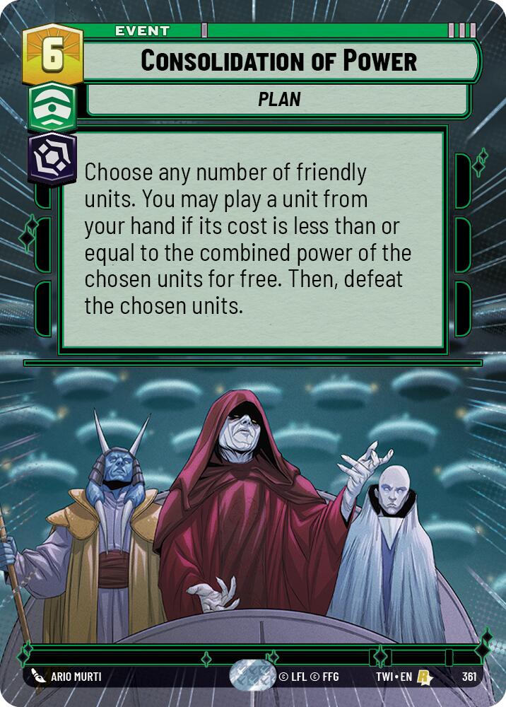 Consolidation of Power (361) (Hyperspace) (361) [Twilight of the Republic] | Cards and Coasters CA