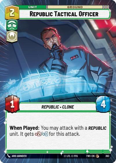 Republic Tactical Officer (363) (Hyperspace) (363) [Twilight of the Republic] | Cards and Coasters CA