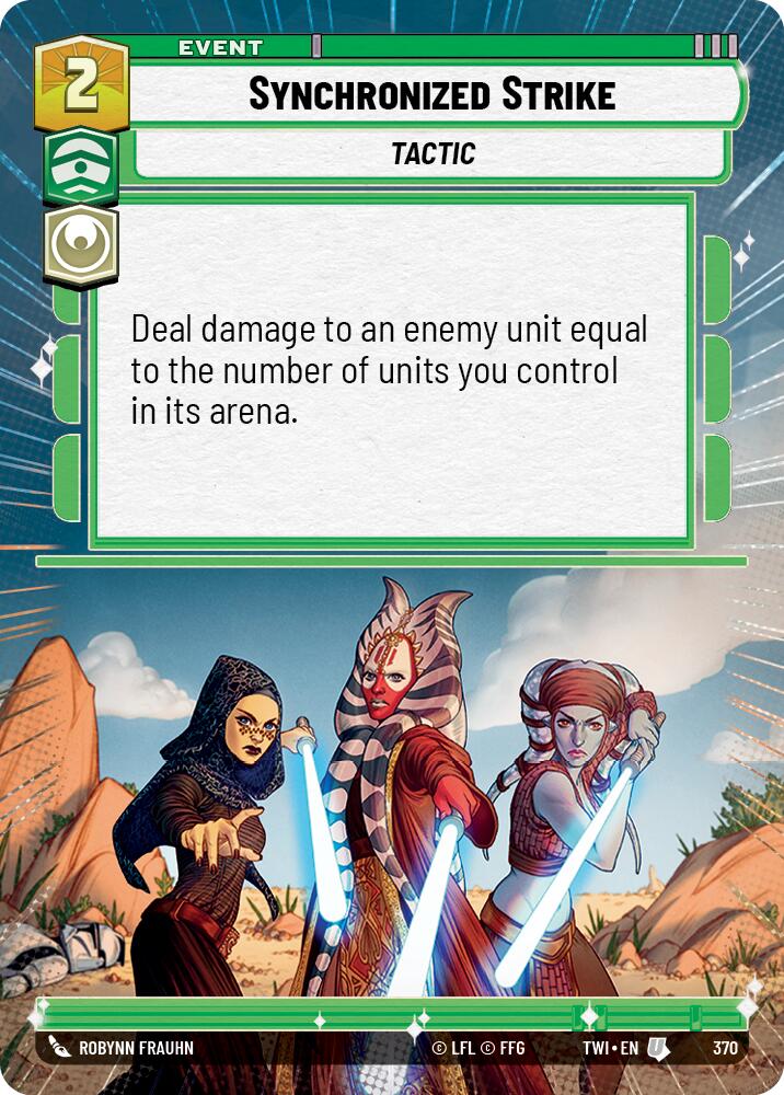 Synchronized Strike (370) (Hyperspace) (370) [Twilight of the Republic] | Cards and Coasters CA