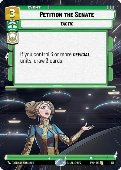 Petition the Senate (371) (Hyperspace) (371) [Twilight of the Republic] | Cards and Coasters CA
