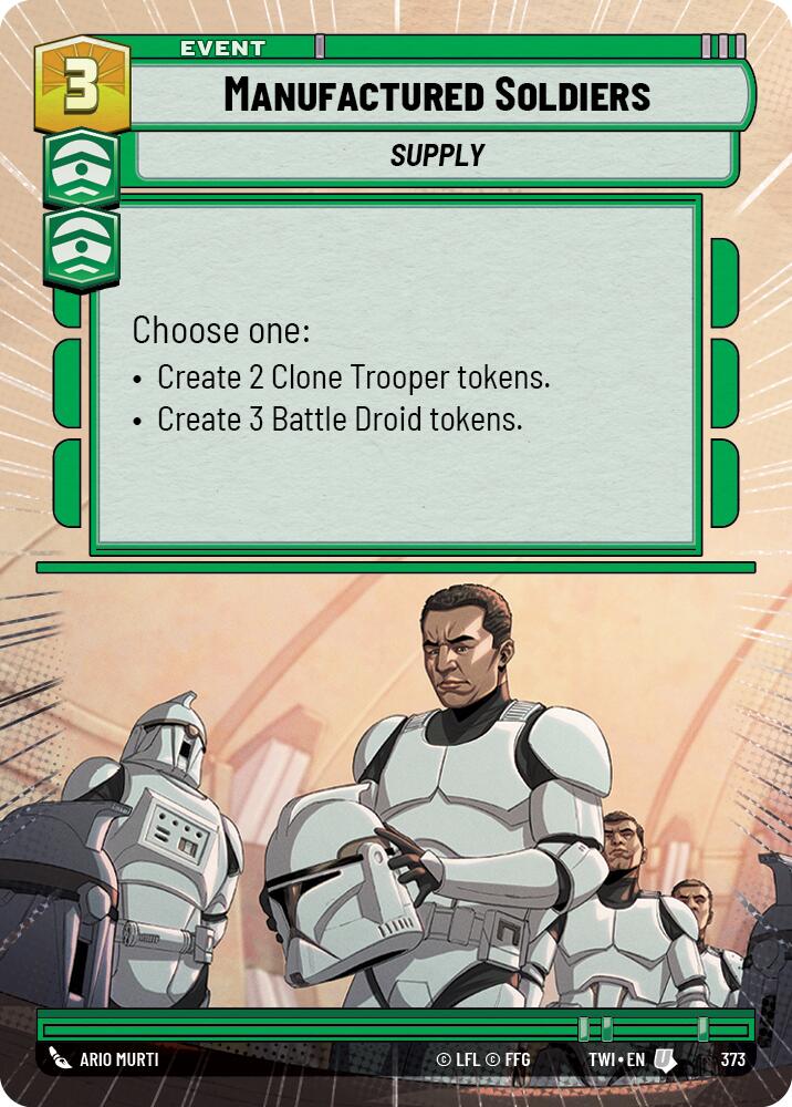 Manufactured Soldiers (373) (Hyperspace) (373) [Twilight of the Republic] | Cards and Coasters CA