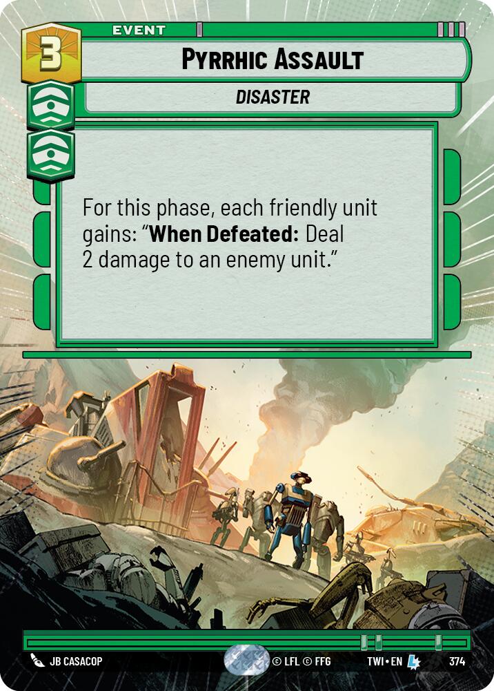 Pyrrhic Assault (374) (Hyperspace) (374) [Twilight of the Republic] | Cards and Coasters CA