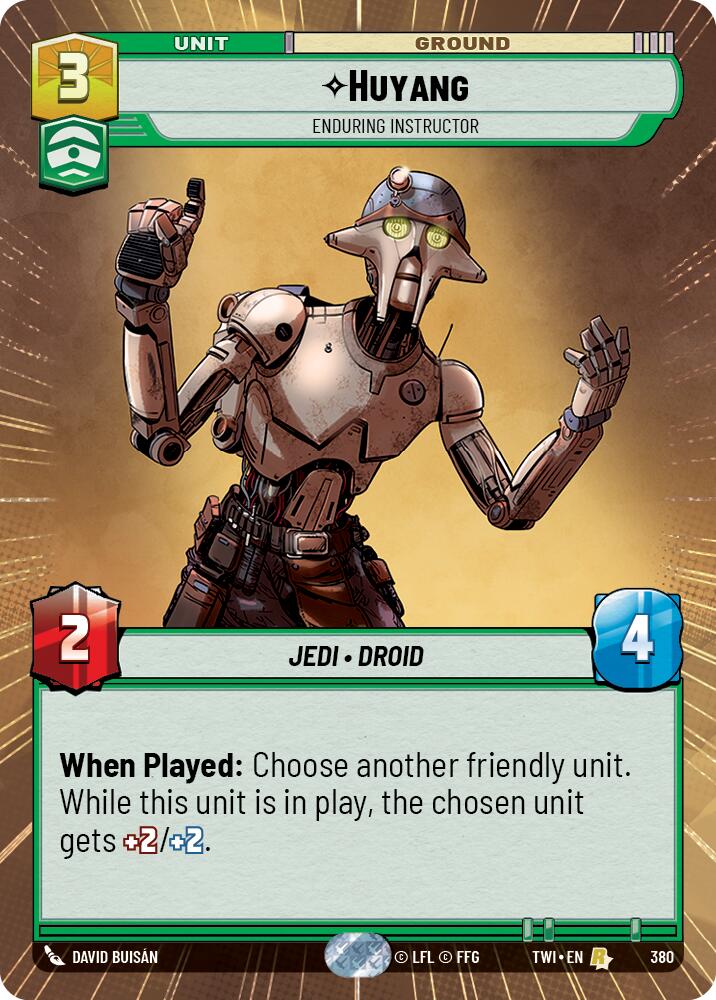 Huyang - Enduring Instructor (380) (Hyperspace) (380) [Twilight of the Republic] | Cards and Coasters CA