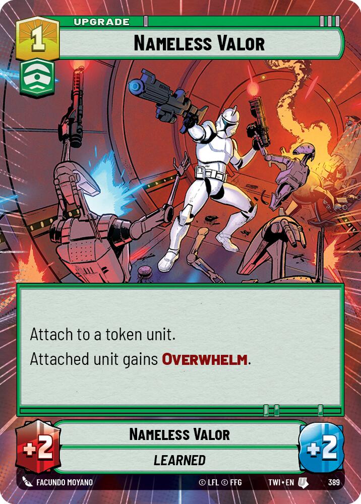 Nameless Valor (389) (Hyperspace) (389) [Twilight of the Republic] | Cards and Coasters CA