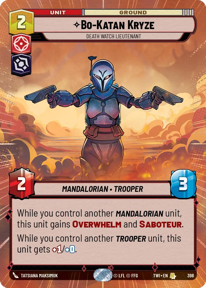 Bo-Katan Kryze - Death Watch Lieutenant (398) (Hyperspace) (398) [Twilight of the Republic] | Cards and Coasters CA