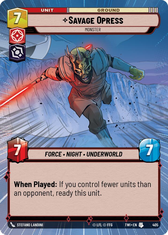 Savage Opress - Monster (405) (Hyperspace) (405) [Twilight of the Republic] | Cards and Coasters CA