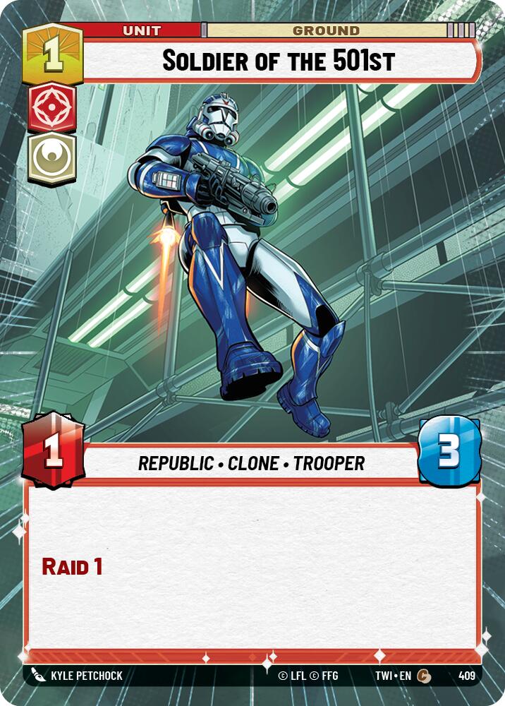Soldier of the 501st (409) (Hyperspace) (409) [Twilight of the Republic] | Cards and Coasters CA