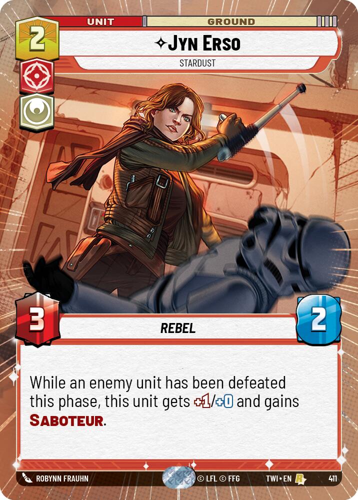 Jyn Erso - Stardust (411) (Hyperspace) (411) [Twilight of the Republic] | Cards and Coasters CA