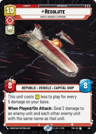 Resolute - Under Anakin's Command (418) (Hyperspace) (418) [Twilight of the Republic] | Cards and Coasters CA