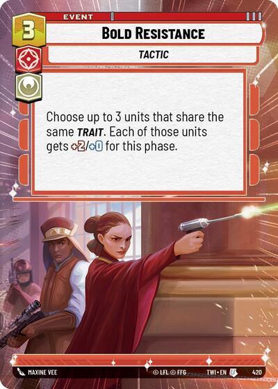 Bold Resistance (420) (Hyperspace) (420) [Twilight of the Republic] | Cards and Coasters CA