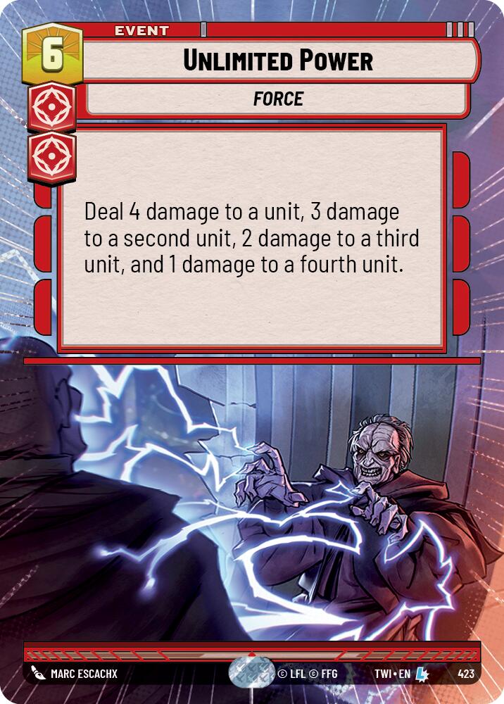Unlimited Power (423) (Hyperspace) (423) [Twilight of the Republic] | Cards and Coasters CA