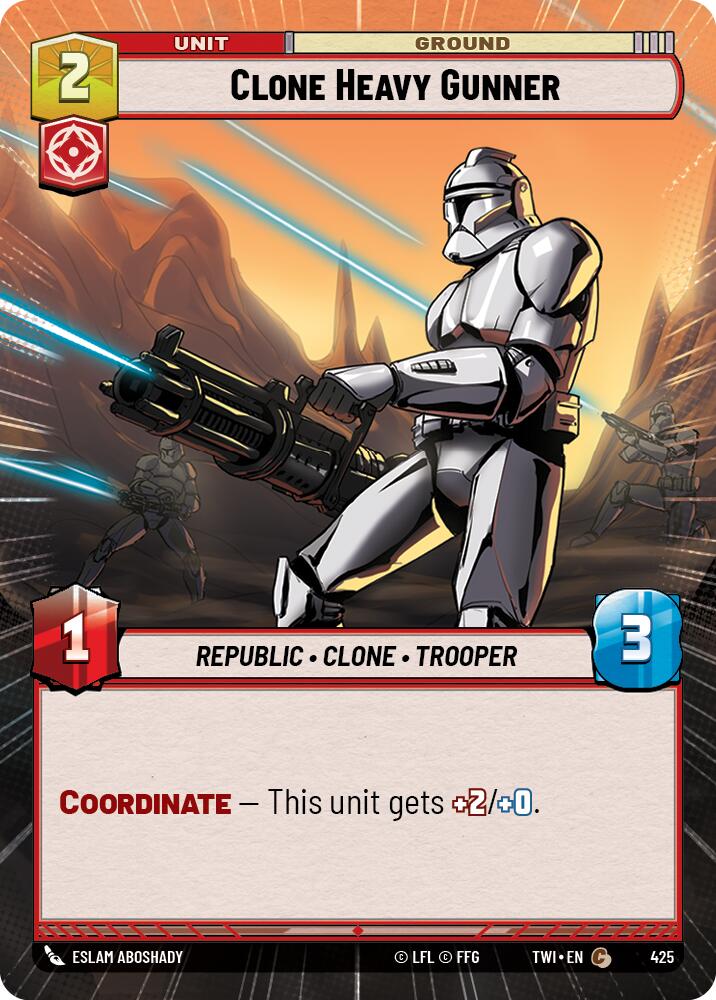 Clone Heavy Gunner (425) (Hyperspace) (425) [Twilight of the Republic] | Cards and Coasters CA