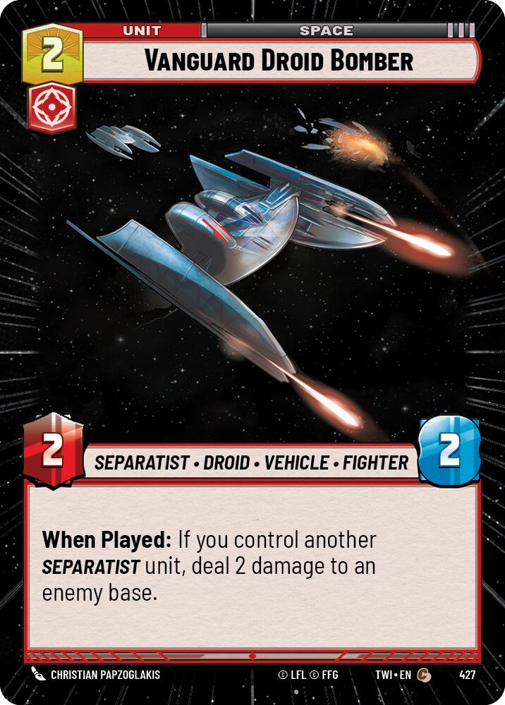 Vanguard Droid Bomber (427) (Hyperspace) (427) [Twilight of the Republic] | Cards and Coasters CA