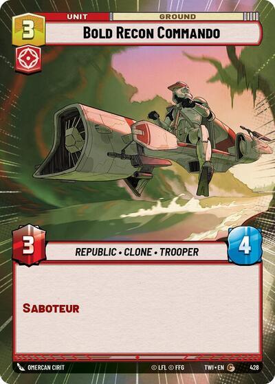 Bold Recon Commando (428) (Hyperspace) (428) [Twilight of the Republic] | Cards and Coasters CA
