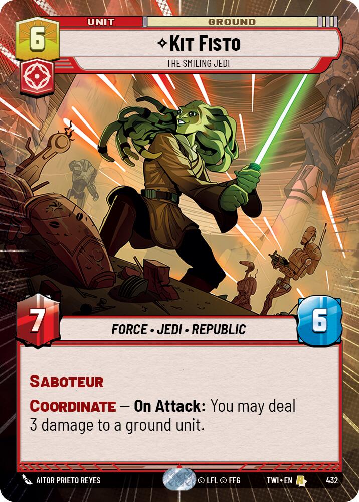 Kit Fisto - The Smiling Jedi (432) (Hyperspace) (432) [Twilight of the Republic] | Cards and Coasters CA