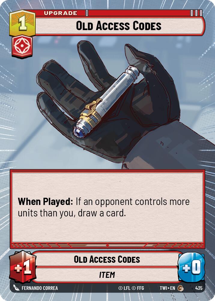 Old Access Codes (435) (Hyperspace) (435) [Twilight of the Republic] | Cards and Coasters CA