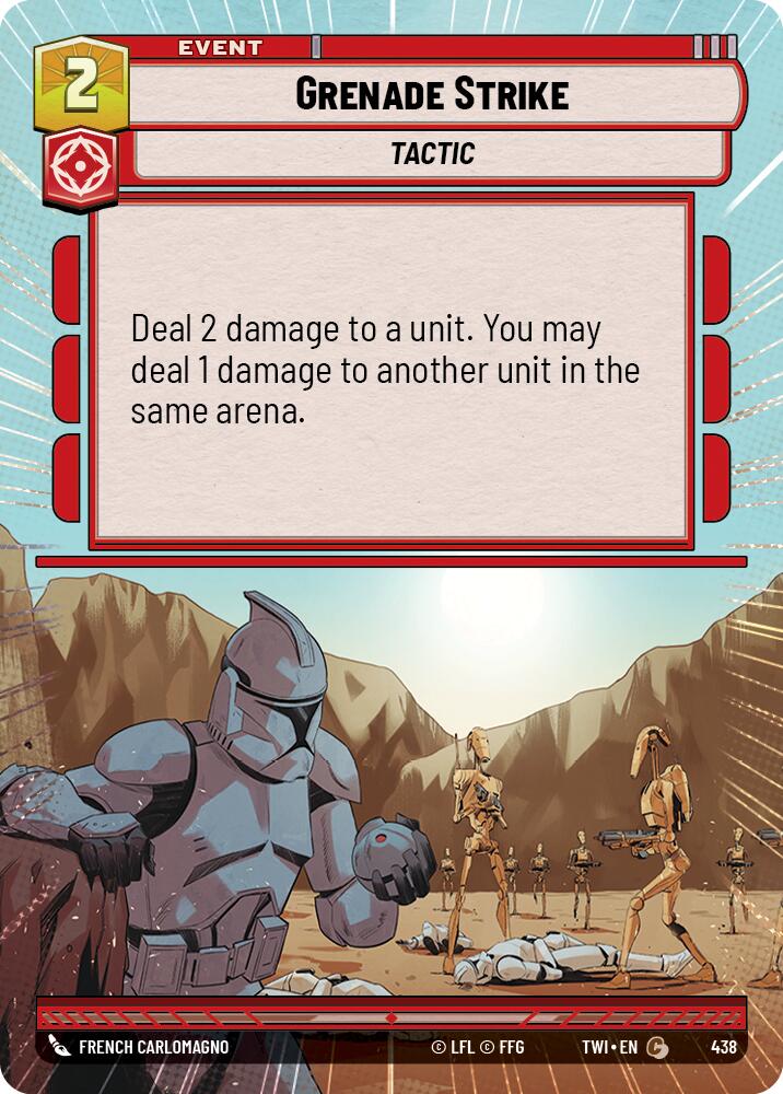 Grenade Strike (438) (Hyperspace) (438) [Twilight of the Republic] | Cards and Coasters CA